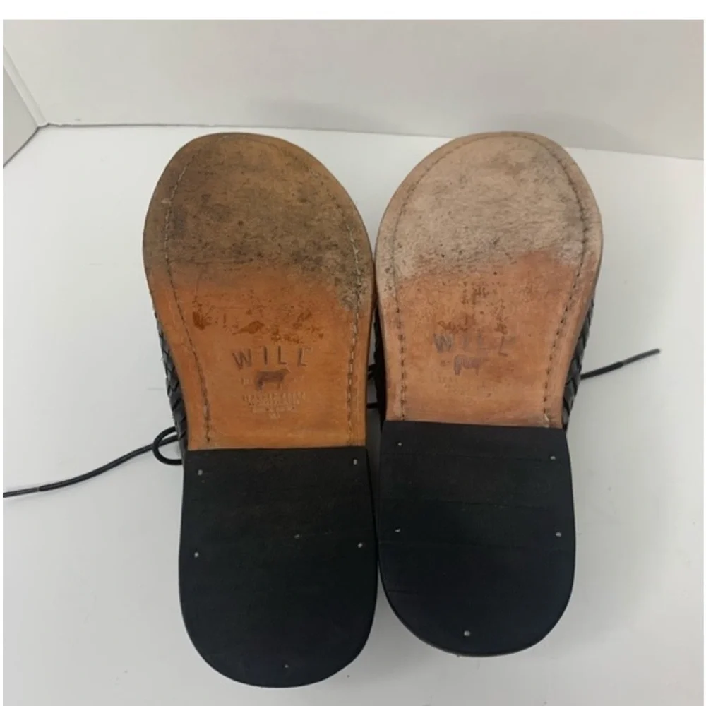 Will Leather Goods Black Woven Oxfords ANTHROPOLOGIE Shoes Sz 6.5
